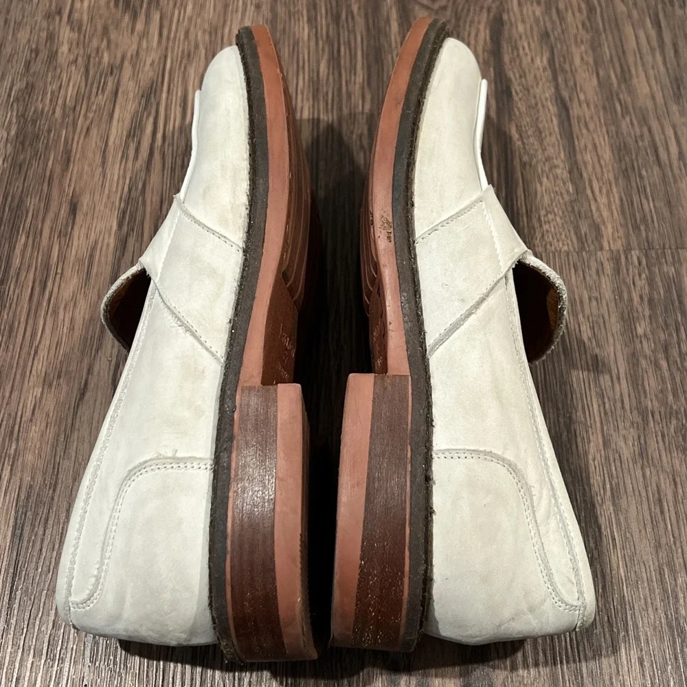 Johnston Murphy Made In Italy Men's Penny Loafers Shoes Ivory Casual Size 7M